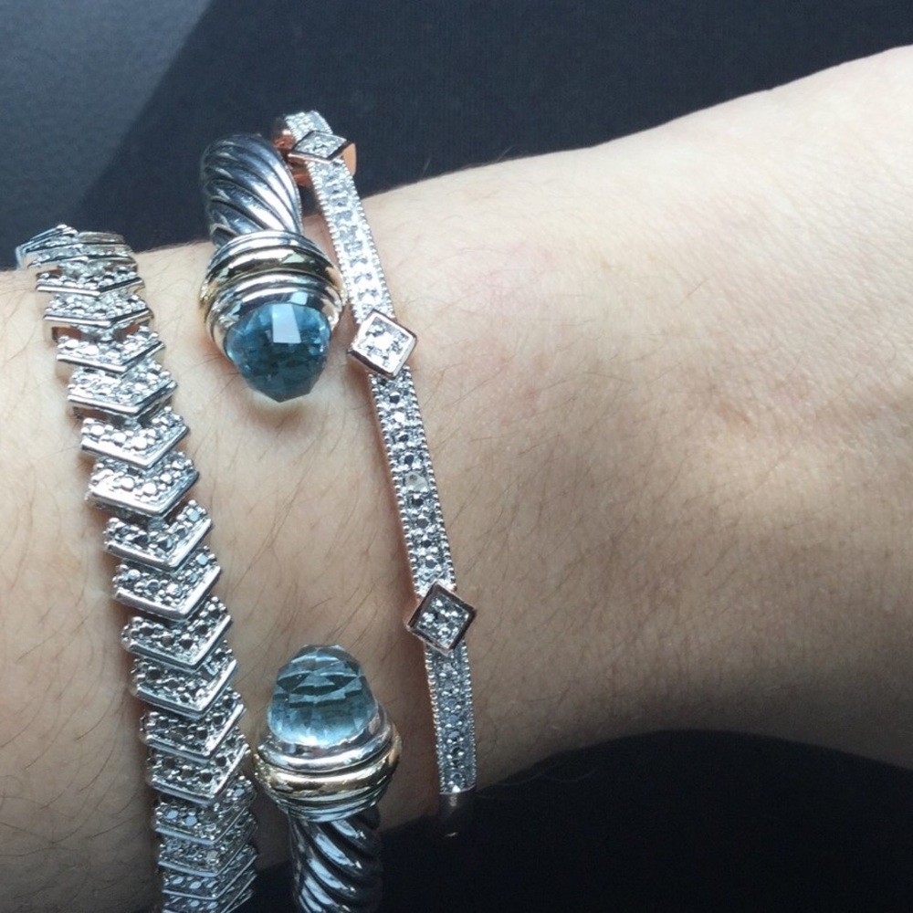 $110 Natural Diamond Accent Bangle - Picture 3 of 4